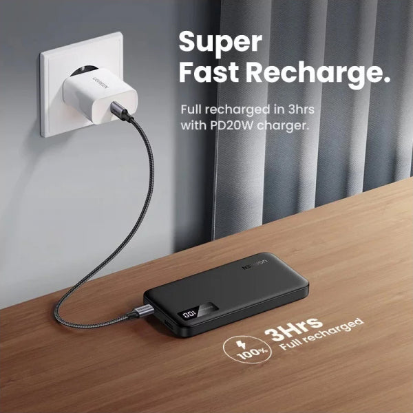 Ugreen Powerbank PB311, 10000mAh, 22.5W, QC + PD, Black