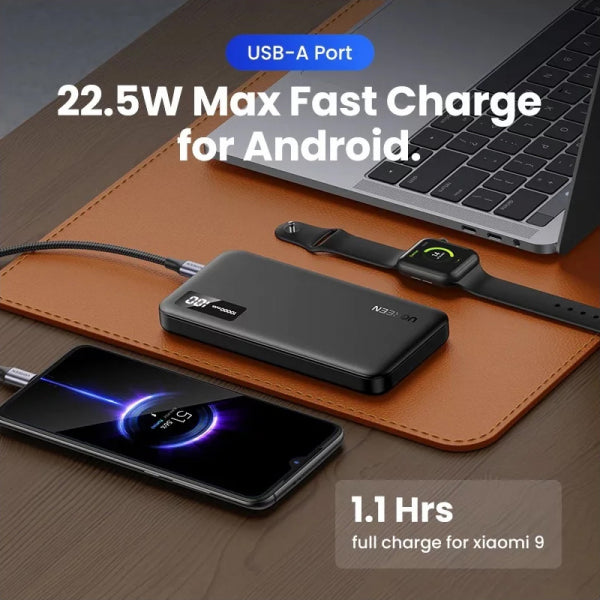 Ugreen Powerbank PB311, 10000mAh, 22.5W, QC + PD, Black