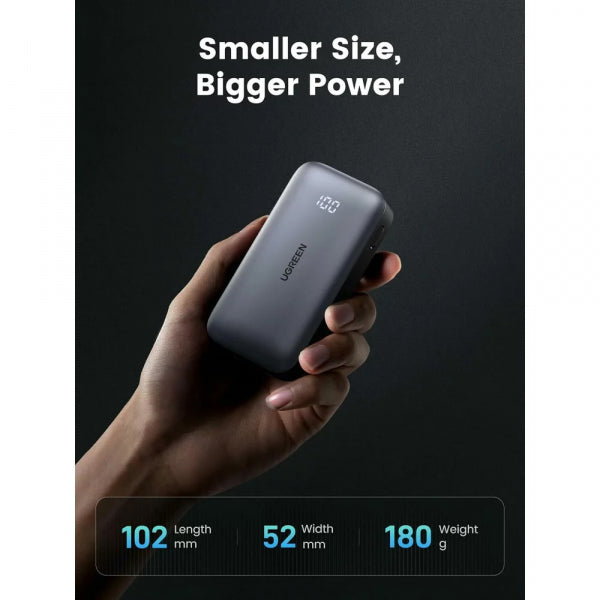 Ugreen Powerbank PB502, 10000mAh, 30W, QC + PD, Grey
