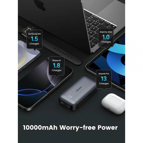 Ugreen Powerbank PB502, 10000mAh, 30W, QC + PD, Grey