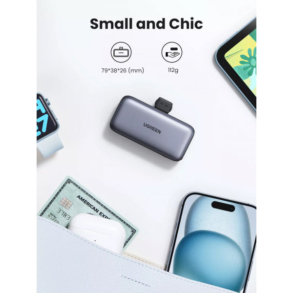 Ugreen Powerbank PB503, 5000mAh, 22.5W, PD, Grey