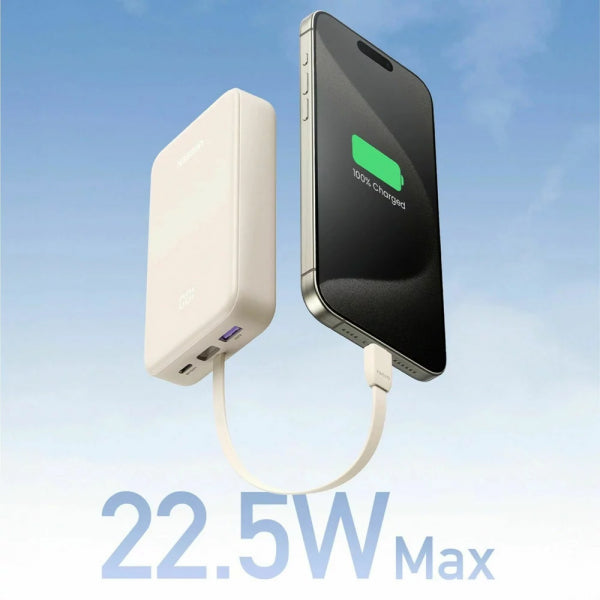 Ugreen Powerbank PB505, 20000mAh, 22.5W, QC + PD, Beige