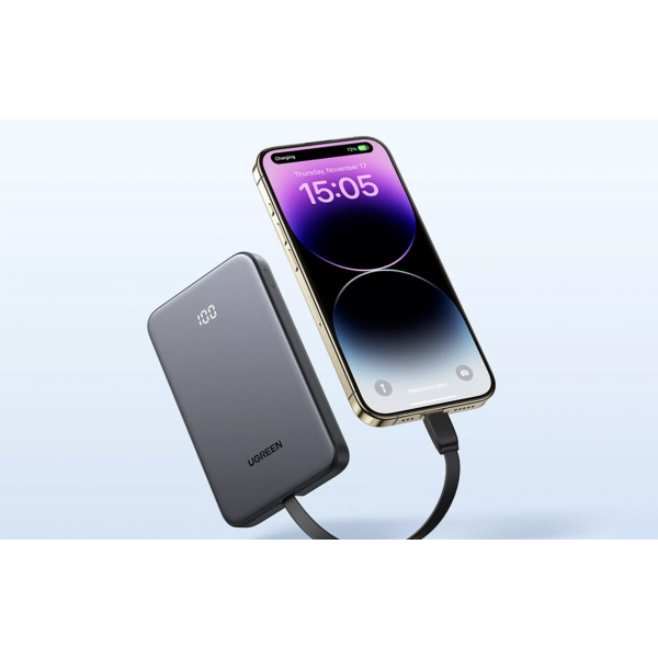 Ugreen Powerbank PB526 (75161B), 10000mAh, 20W, QC + PD, Gray