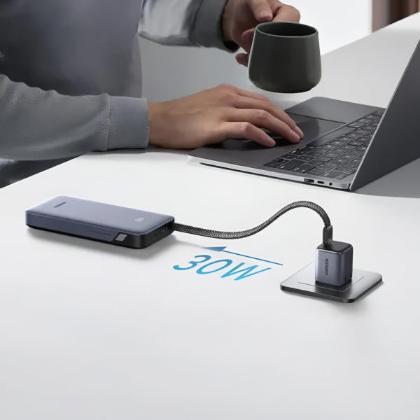 Ugreen Powerbank PB528 (55985B), 20000mAh, 30W, QC + PD, Grey