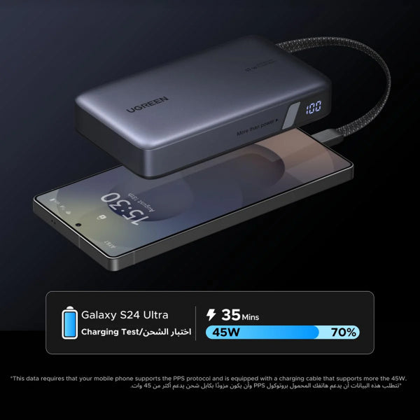 Ugreen Powerbank PB550, 20000mAh, 67W, QC + PD, Grey