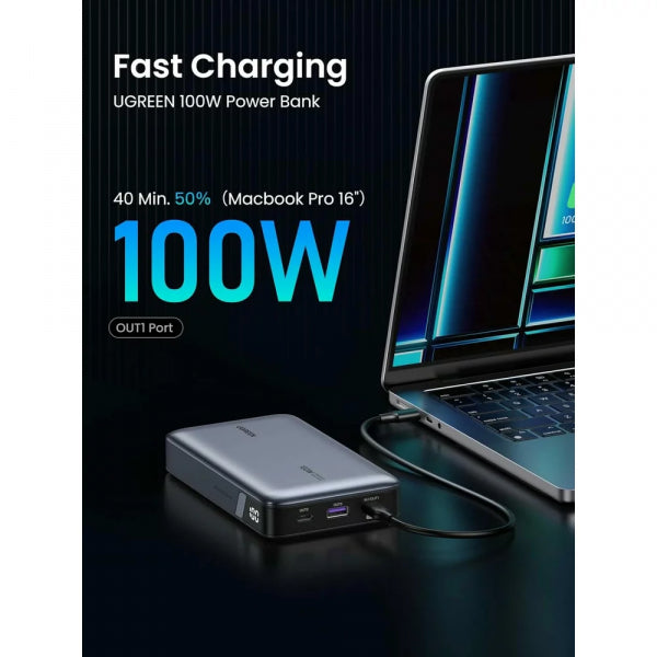 Ugreen Powerbank PB720 Nexode, 20000mAh, 100W, QC + PD, Grey