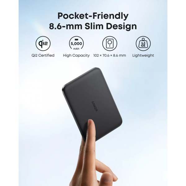 Anker Powerbank Nano, 5000mAh, 20W, PD + FQI, Black A1665H11