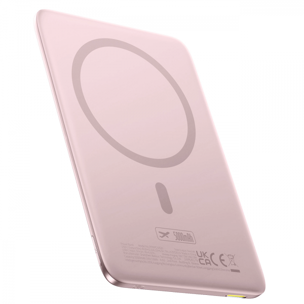 Baseus Powerbank PicoGo AM41, 5000mAh, 20W, PD + FQI, Pink P1007680C453-00