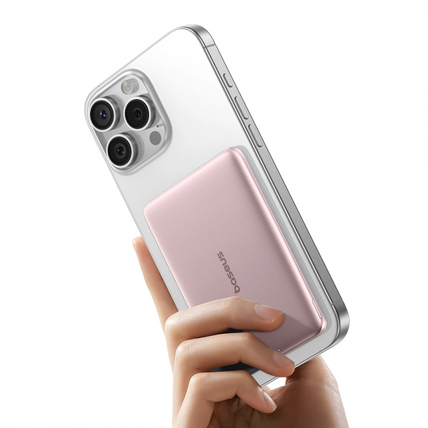 Baseus Powerbank PicoGo AM41, 5000mAh, 20W, PD + FQI, Pink P1007680C453-00