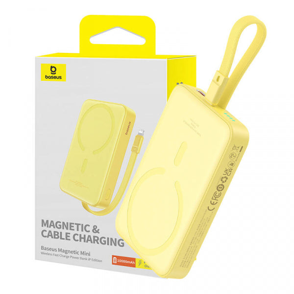 Baseus Powerbank Magnetic Mini, 10000mAh, 20W, PD + FQI, Yellow P10022109Y23-00