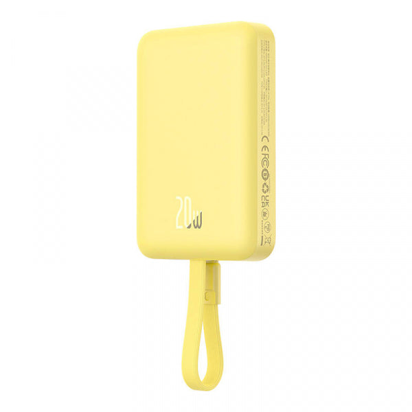Baseus Powerbank Magnetic Mini, 10000mAh, 20W, PD + FQI, Yellow P10022109Y23-00