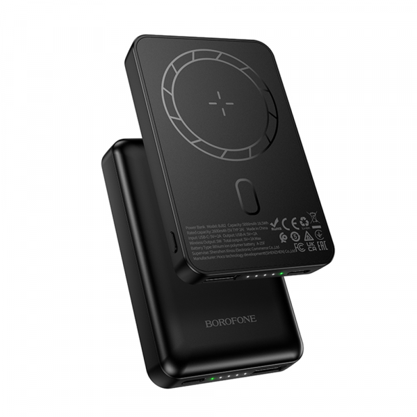 Borofone Powerbank BJ82 Dawn, 5000mAh, 10W, Black