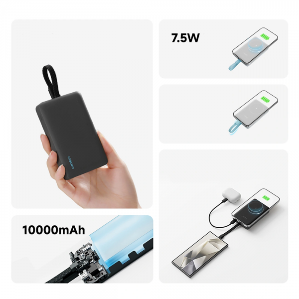 Cuktech Powerbank CP132ML, 10000mAh, 22.5W, PD + QI, White