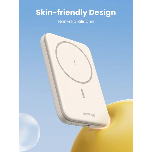 Ugreen Powerbank PB560, 5000mAh, 15W, PD + QI, Beige
