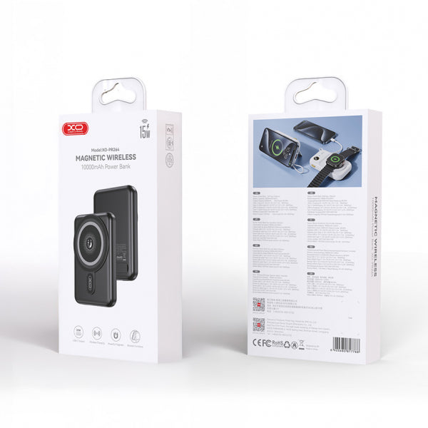 XO Design Powerbank PR264, 10000mAh, 20W, PD + FQI, Black