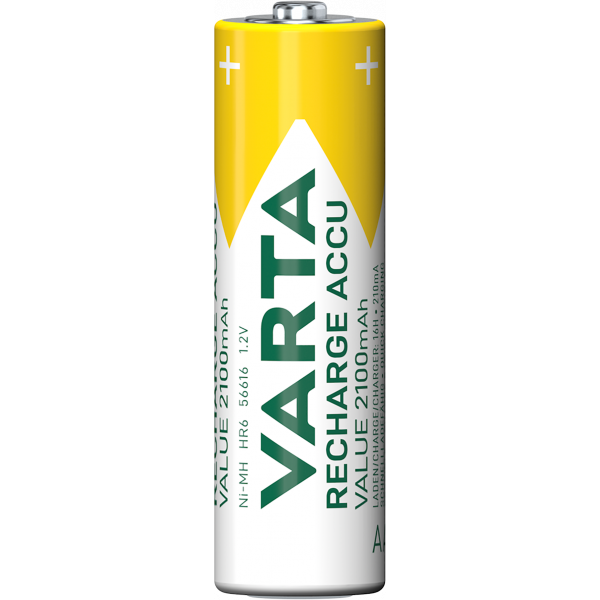 Varta Rechargeable NiMH Batteries AA / LR6, 2100mAh, 4-Pack