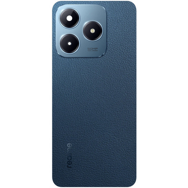 Realme Battery Cover for Realme C63, Leather Blue