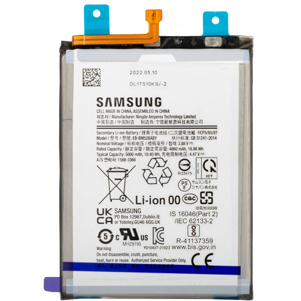 Samsung Battery EB-BM526ABS for Samsung Galaxy M52 5G M526 / M33 M336 / M23 M236 / M53 M536 / A23 5G A236 GH82-28813A