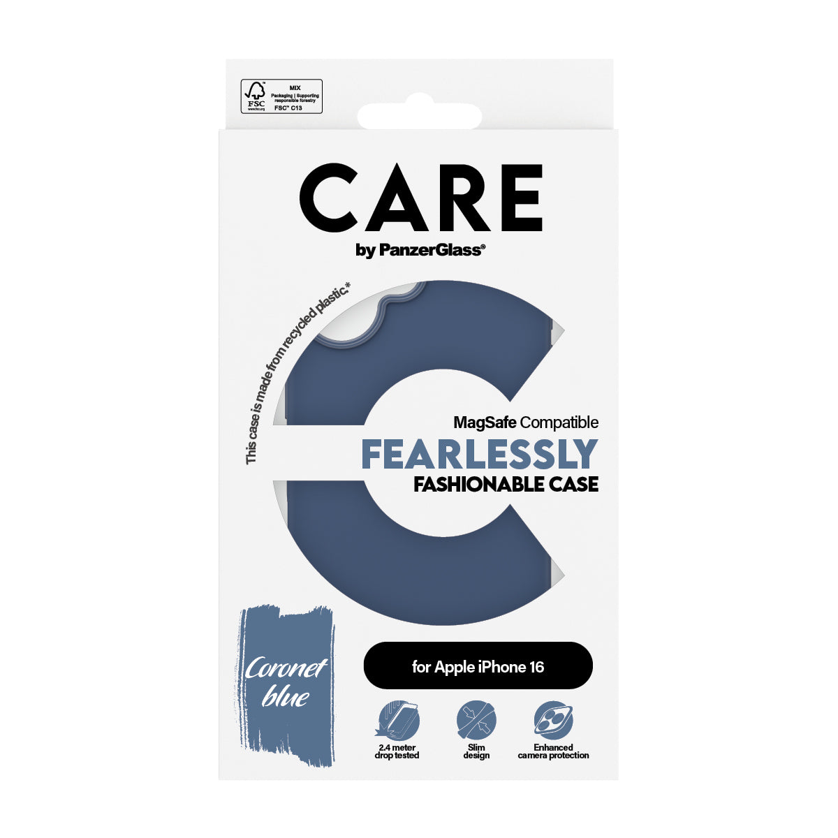 PanzerGlass CARE™ by ® Case Blue w. MagSafe iPhone 16 coque de protection pour téléphones portables Housse Bleu - vue 3