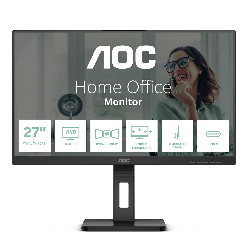 AOC AOC Q27P3CV écran plat de PC 68,6 cm (27") 2560 x 1440 pixels Quad HD LED Noir