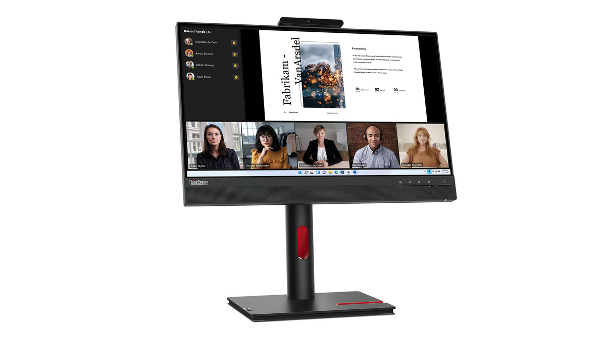 Lenovo ThinkCentre Tiny-In-One 22 Gen 5 écran plat de PC 54,6 cm (21.5") 1920 x 1080 pixels Full HD LED Noir