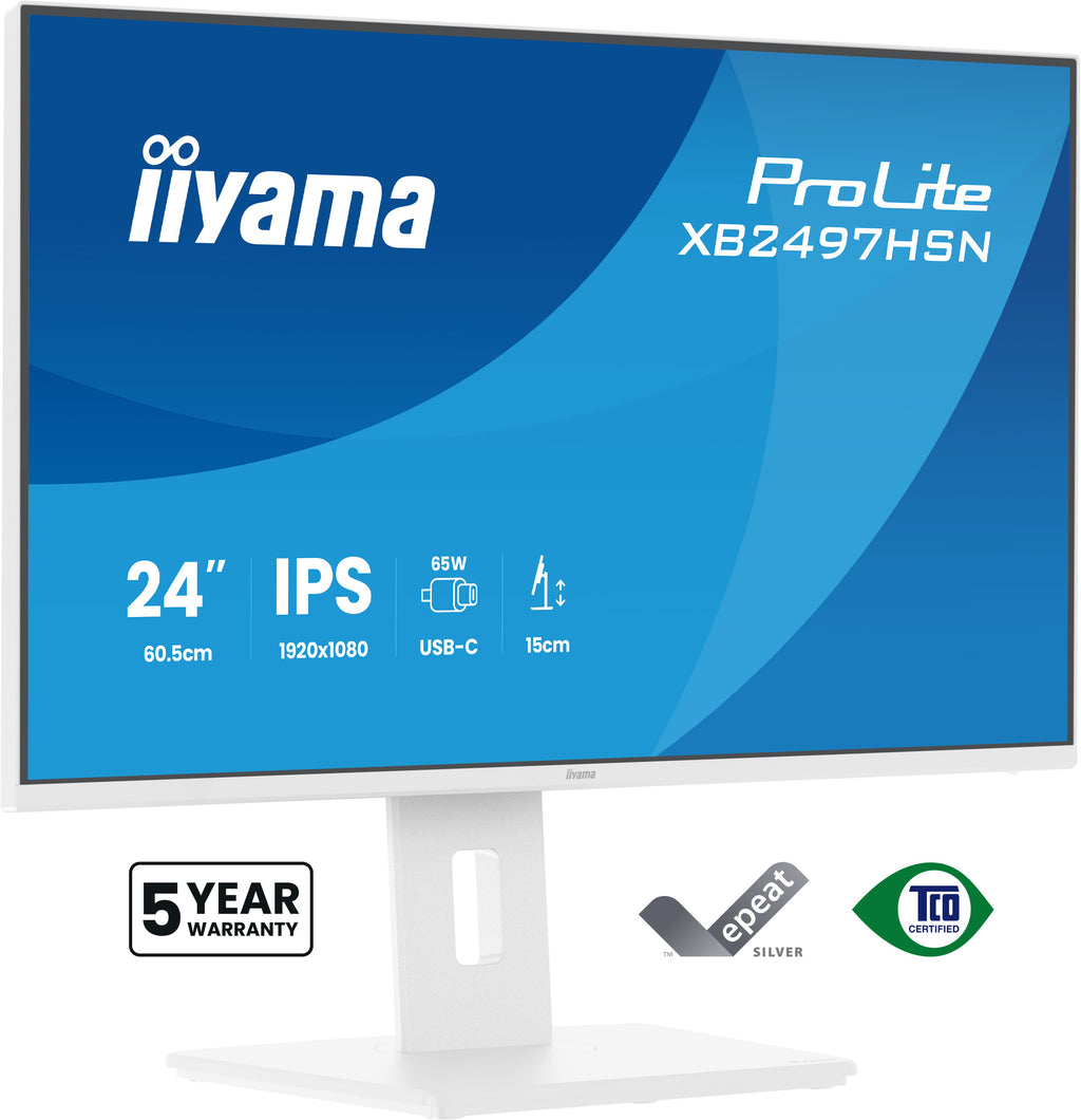 iiyama ProLite XB2497HSN-W1 écran plat de PC 60,5 cm (23.8") 1920 x 1080 pixels Full HD LED Blanc - vue 3