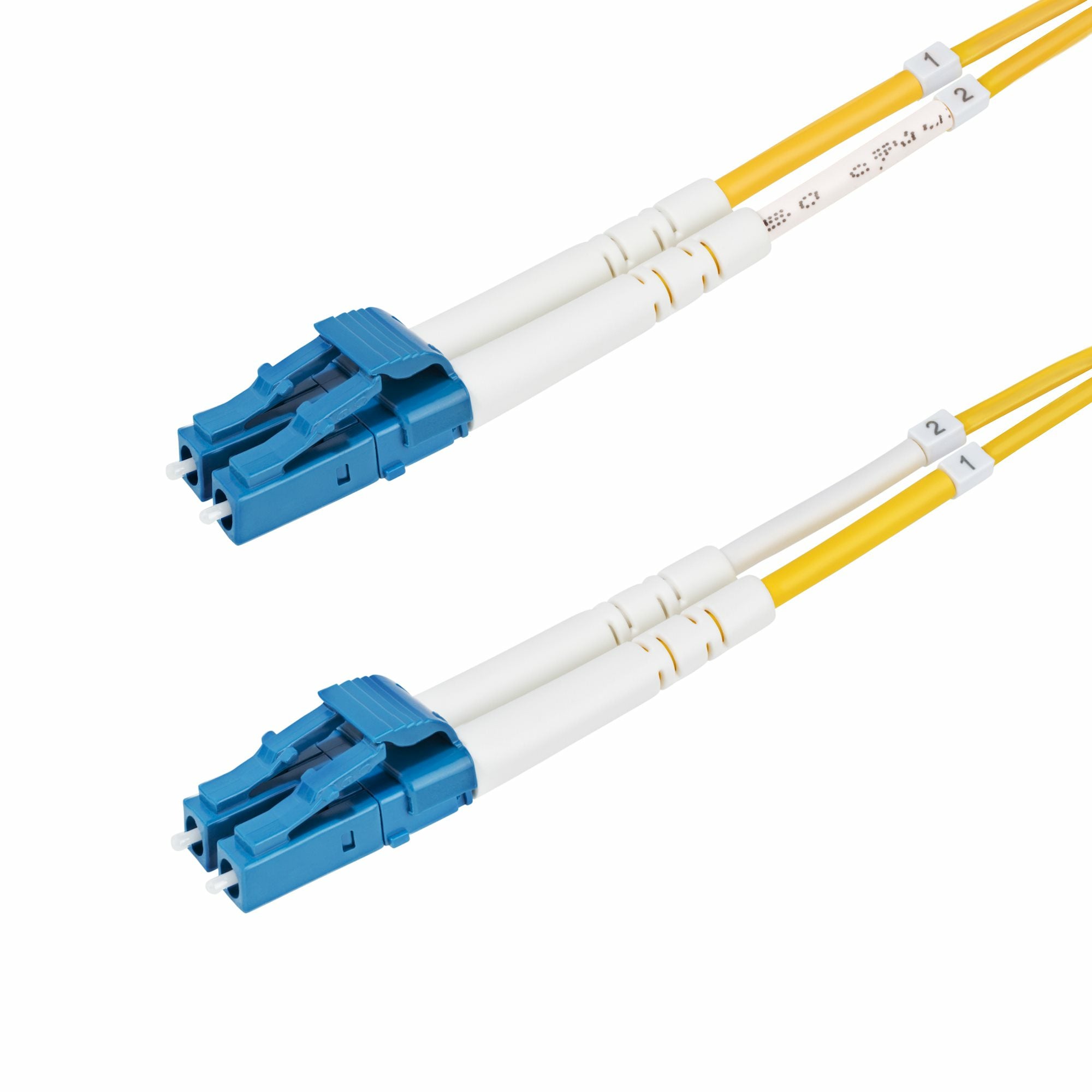StarTech.com Câble Fibre Optique de 2m Duplex Monomode LC à LC (UPC) OS2, 9/125µm, 100G, Cordon Fibre Optique, Insensible à la Courbure, Faible Perte d'Insertion, Cordon Patch Fibre LSZH