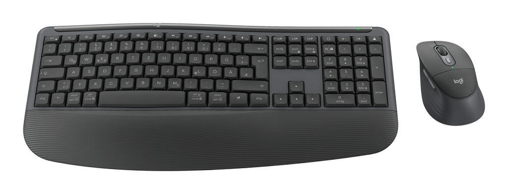 Logitech Signature Comfort Plus Combo MK880 Sæt med mus og tastatur Pressestempel Trådløs Tysk