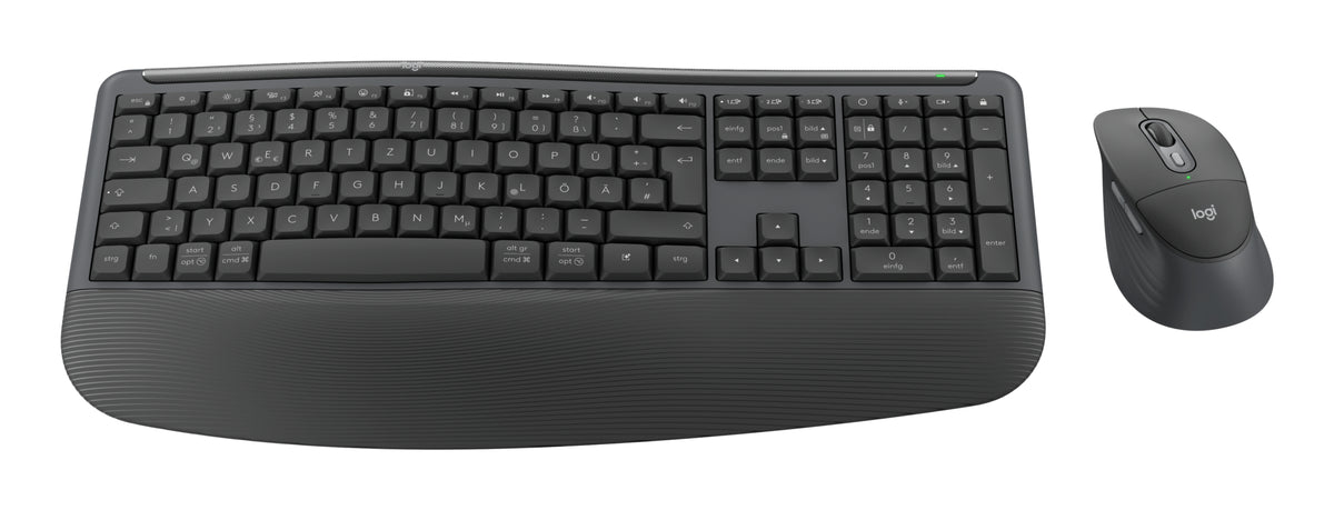Logitech Signature Comfort Plus Combo MK880 Sæt med mus og tastatur Pressestempel Trådløs Tysk