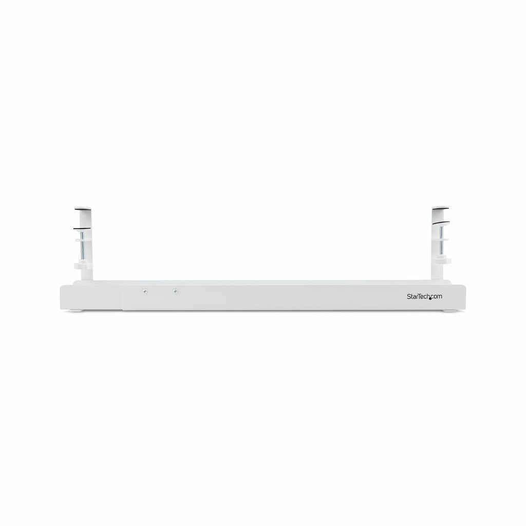 StarTech.com Goulotte Passe-Câble de Bureau Ajustable, Support Multiprise sans Perçage, Blanc