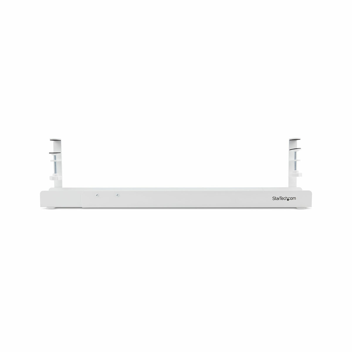 StarTech.com Goulotte Passe-Câble de Bureau Ajustable, Support Multiprise sans Perçage, Blanc