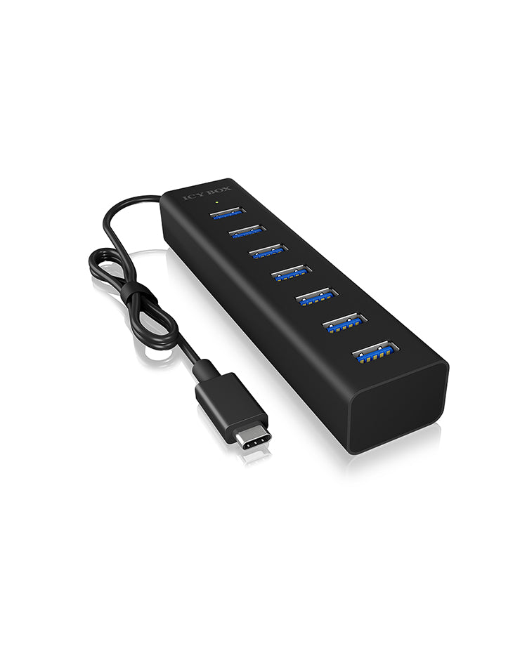 ICY BOX IB-HUB1700-C3 USB 3.2 Gen 1 (3.1 Gen 1) Type-C 5000 Mbit/s Noir