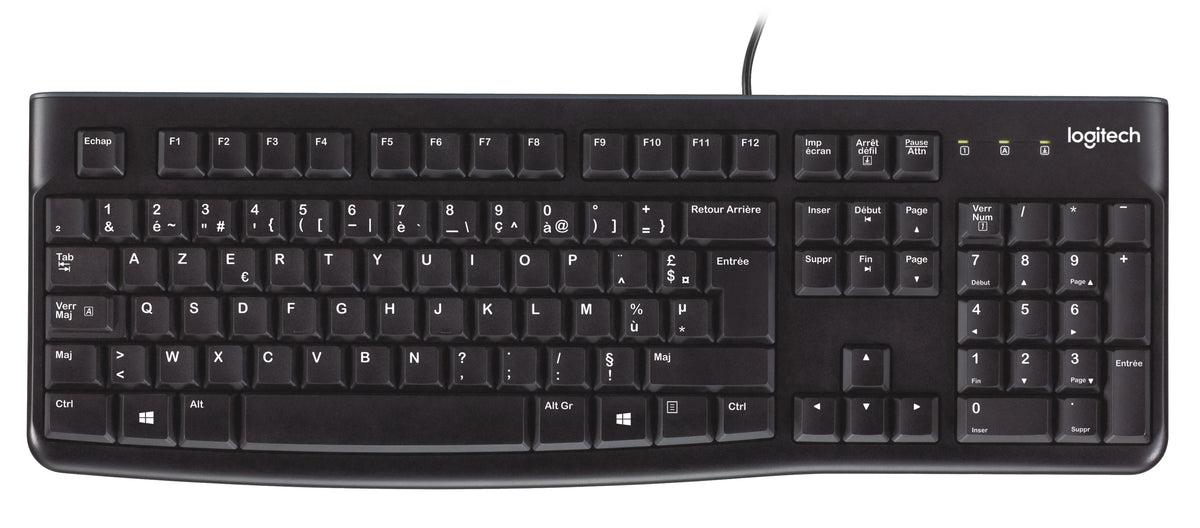 Logitech K120 Clavier Filaire, Disposition Belgique