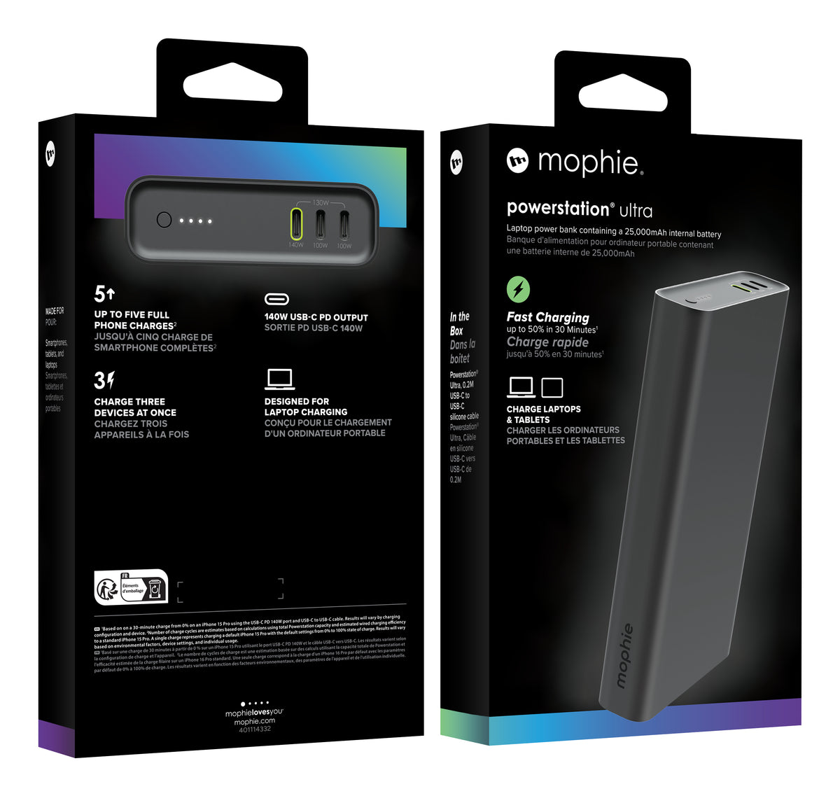 mophie Powerstation Ultra 25000 mAh Noir - vue 5