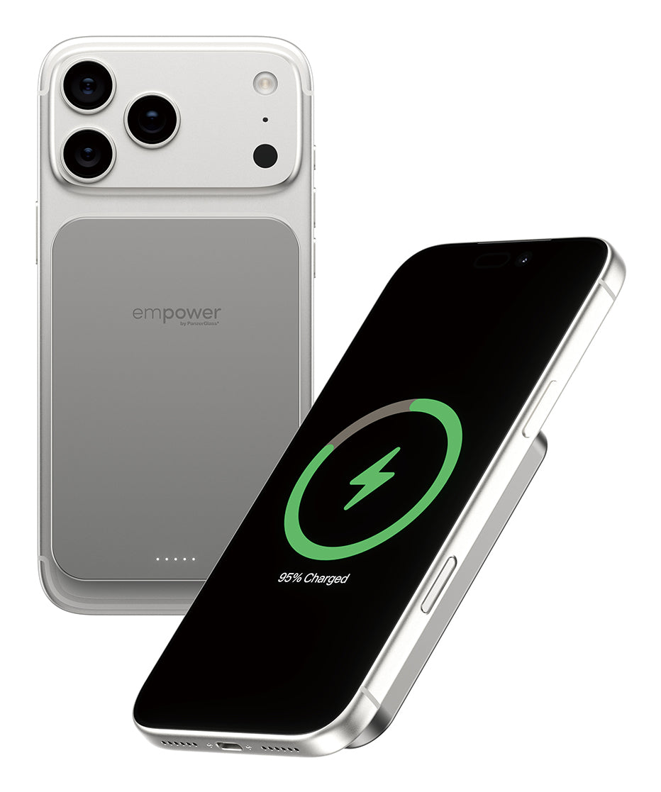 PanzerGlass empower Bank 5000mAh Recharge sans fil, Titane