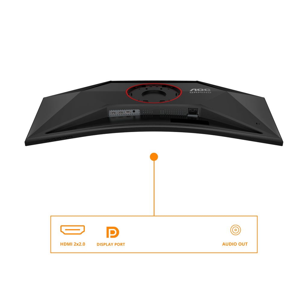 AOC G4 CU34G4 écran plat de PC 86,4 cm (34") 3440 x 1440 pixels Wide Quad HD LED Noir, Rouge