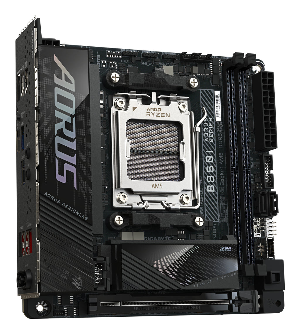 GIGABYTE B850I AORUS PRO Carte Mère - Processeurs AMD Ryzen Série 9000, VRM numérique 8+2+1 phases, jusqu'à 8400MHz DDR5 (OC), 1xPCIe 5.0 + 1xPCIe 4.0 M.2, 2.5LAN, WIFI 7, USB 3.2 Gen 2