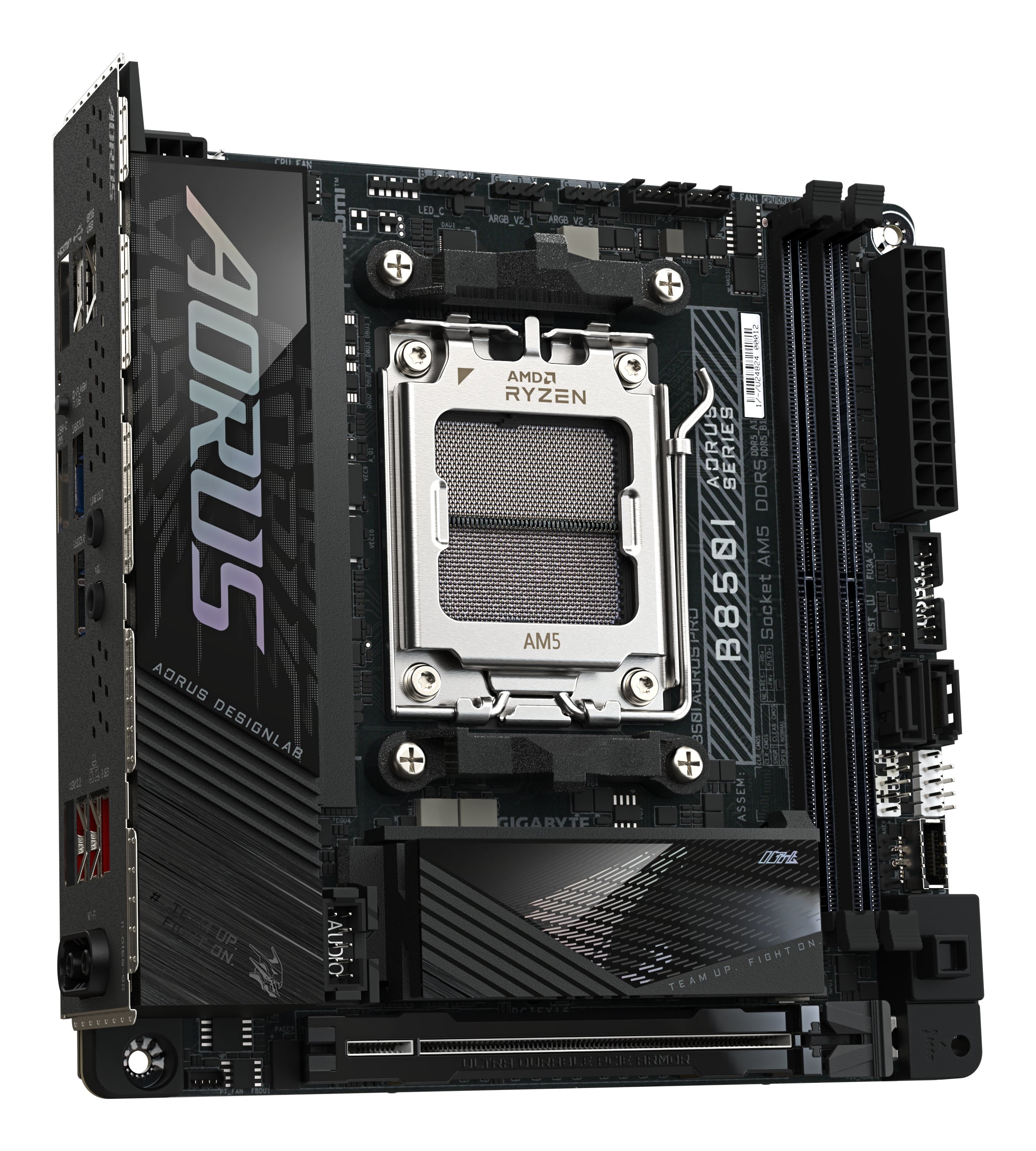 GIGABYTE B850I AORUS PRO Carte Mère - Processeurs AMD Ryzen Série 9000, VRM numérique 8+2+1 phases, jusqu'à 8400MHz DDR5 (OC), 1xPCIe 5.0 + 1xPCIe 4.0 M.2, 2.5LAN, WIFI 7, USB 3.2 Gen 2