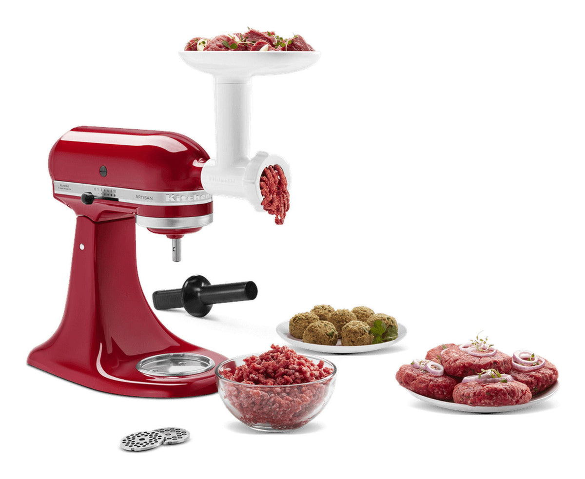 KitchenAid 5KSMFGA Hachoir à Aliments pour Robot Ménager, Blanc