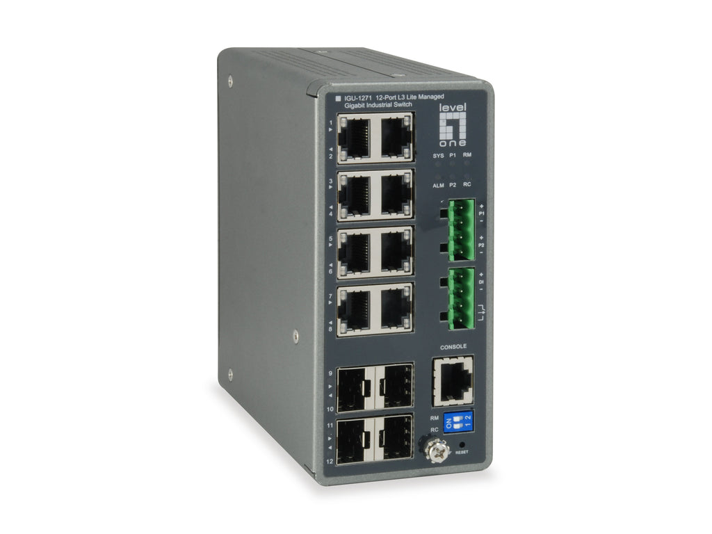 LevelOne IGU-1271 commutateur réseau Géré L3 Gigabit Ethernet (10/100/1000) Gris