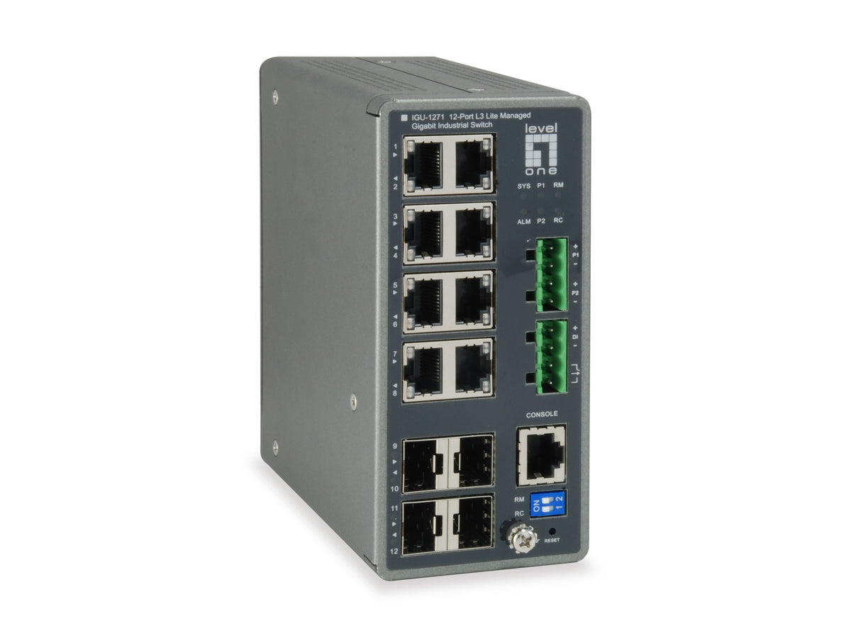 LevelOne IGU-1271 commutateur réseau Géré L3 Gigabit Ethernet (10/100/1000) Gris