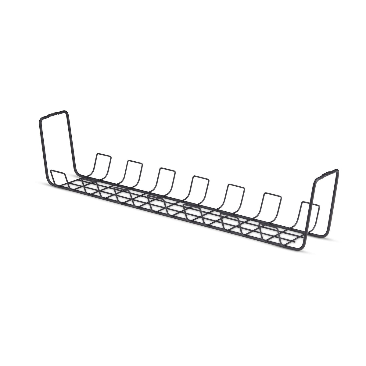 StarTech.com Bac de Rangement de Câbles sous Bureau, 61,5cm, Organiseur Métallique Type Panier, Noir