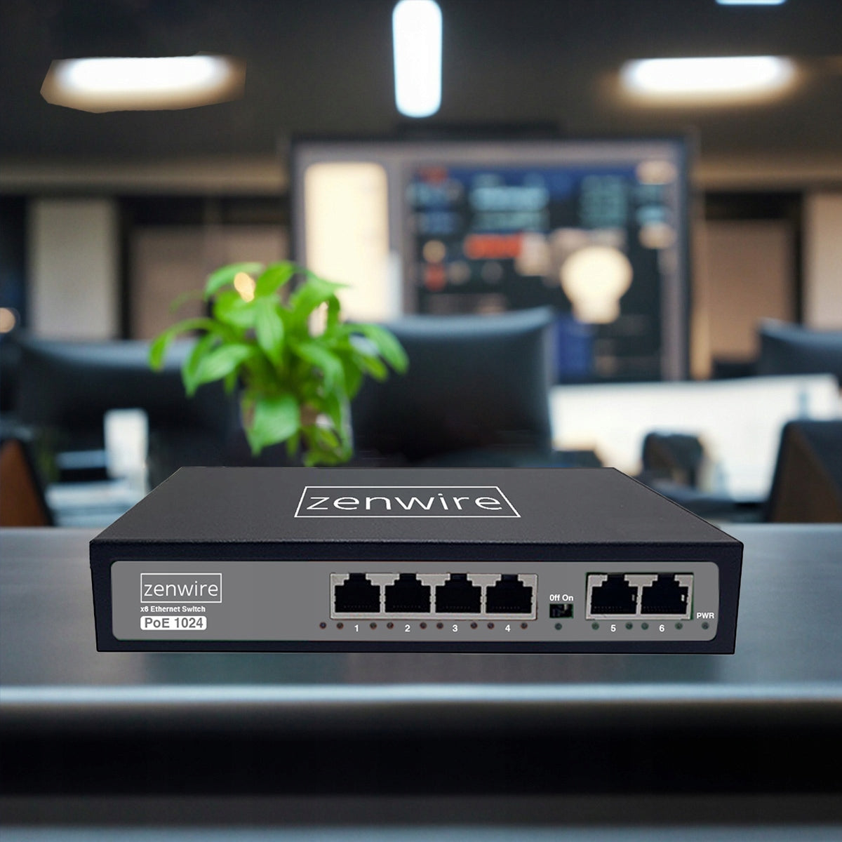 Commutateur avec alimentation et répartiteur POE LAN 8 ports, 6 ports Ethernet RJ45 100 Mbps pour caméras Zenwire 1024