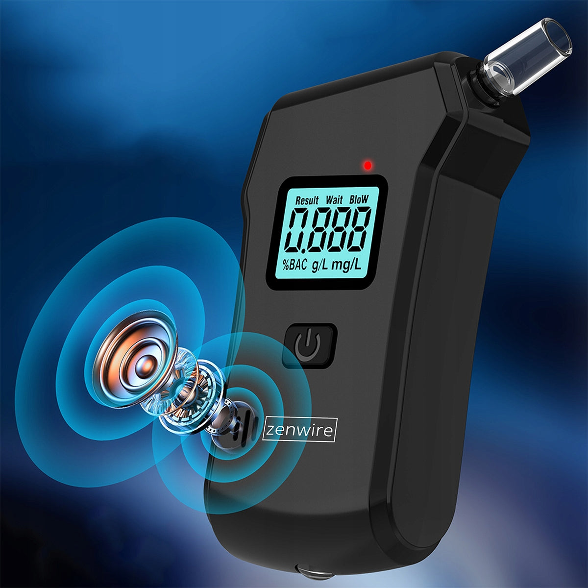 Alcootest numérique professionnel de police, alcootest domestique, lampe torche, 5 embouts, Zenwire MR806