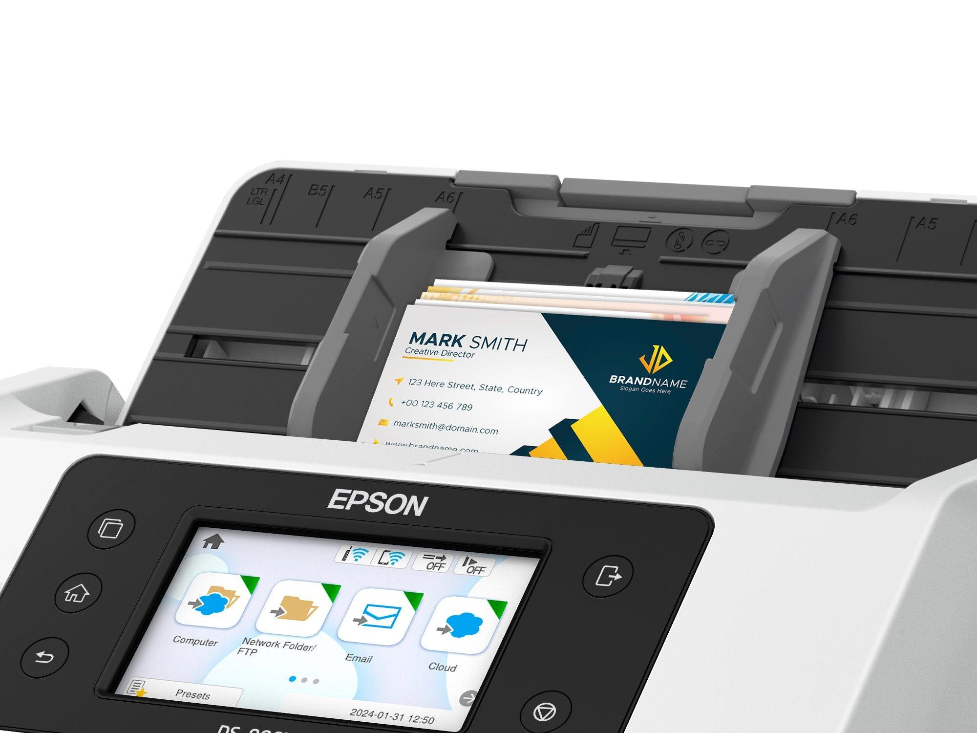 Epson WorkForce DS-800WN Alimentation feuille à feuille de scanner 600 x 600 DPI A4 Blanc