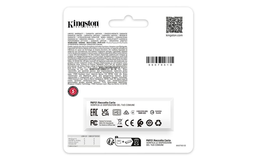 Kingston Technology DataTraveler Exodia S 256GB USB 3.2 Gen 1, Noir/Orange