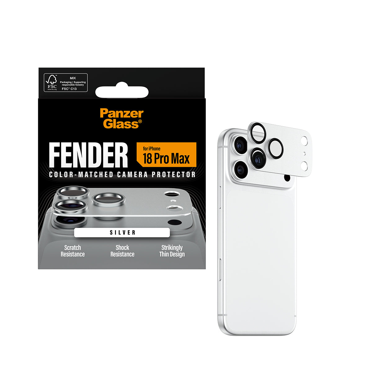 PanzerGlass ® Fender Camera Protector Silver iPhone 2026 Pro Max Protection d'écran transparent 1 pièce(s) - vue 5