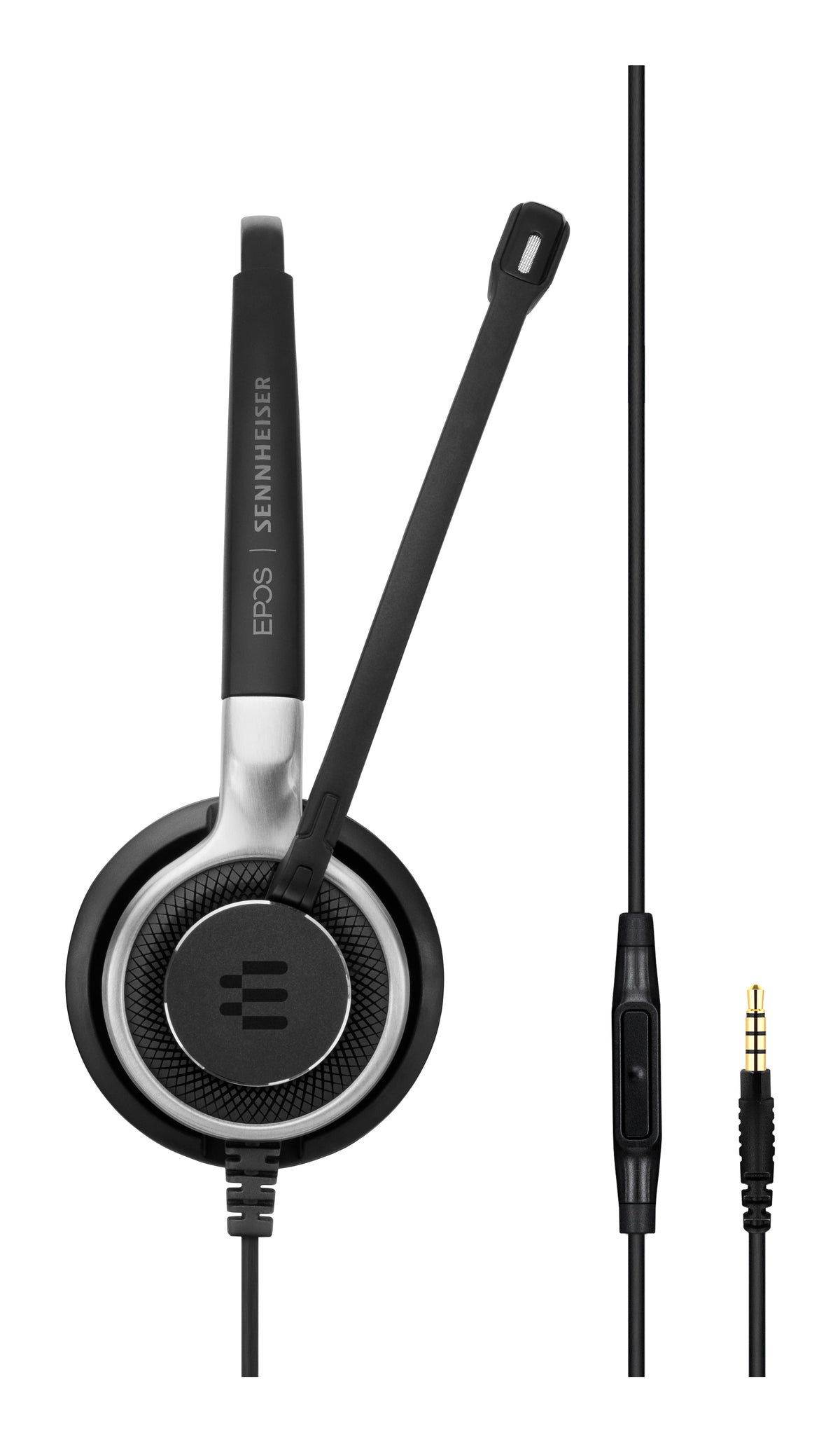 EPOS IMPACT SC 635 Casque Filaire Supra-auriculaire, Noir et Argent, pour Smartphones et Tablettes