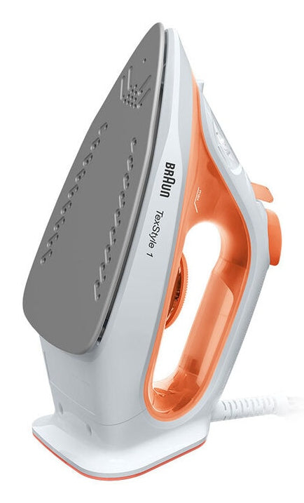 Braun TexStyle 1 SI1009OR Fer à vapeur Semelle anti-adhérente 1900 W Orange, Blanc
