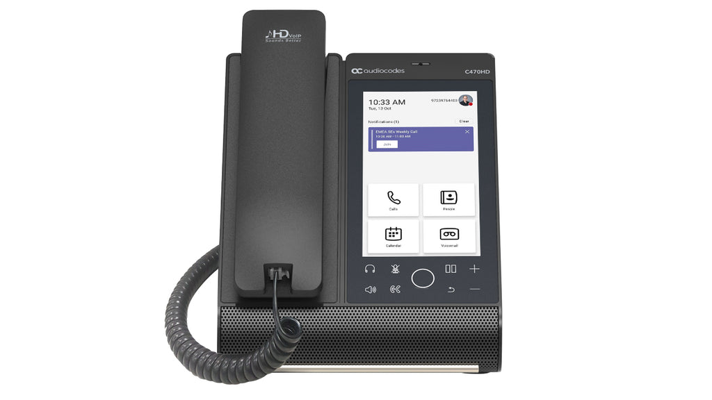 AudioCodes C470HD téléphone fixe Noir TFT Wifi